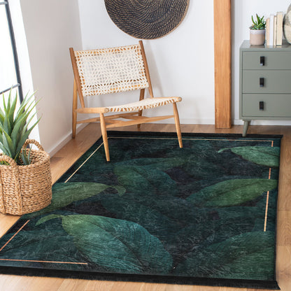 Floral Pattern Home Decor Washable Area Rug | Homeezone