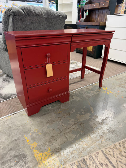 Red Desk with pull out keyboard drawer *Donated