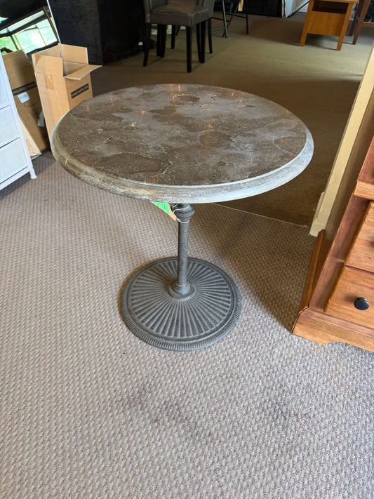 Metal and Stone Side Table *donated