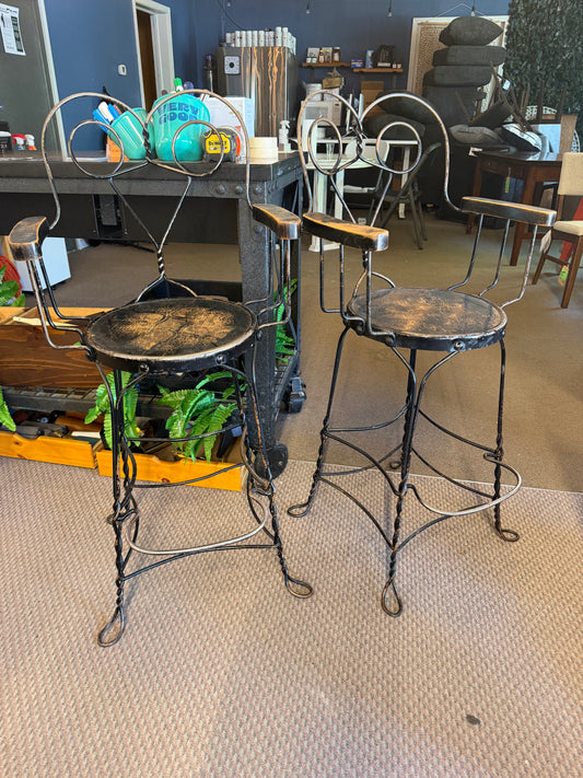 Vintage Metal Barstools or Plant Stands set of 2 *donated