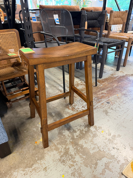 Halifax 23.81" Farmhouse Wood Counter Height Barstool with Footrest - Threshold — Retails elsewhere unassembled for $65