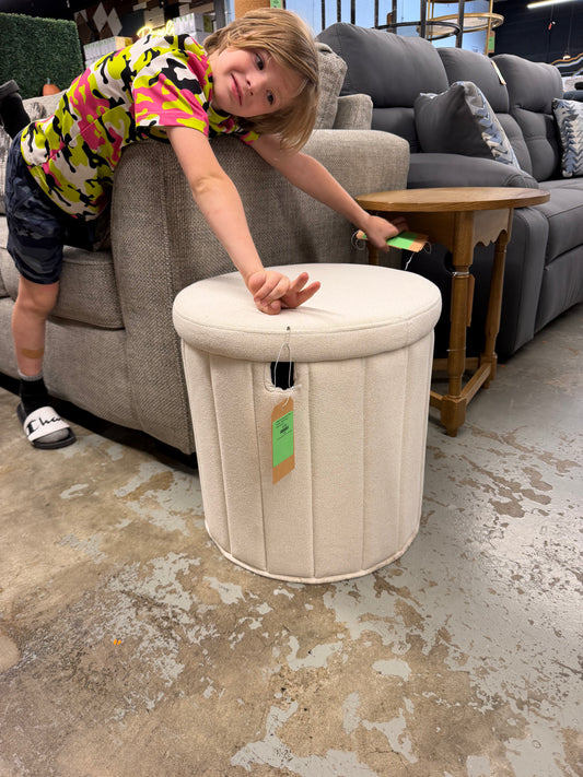 Folding Round Storage Ottoman - Room Essentials — Retails elsewhere unassembled for $30