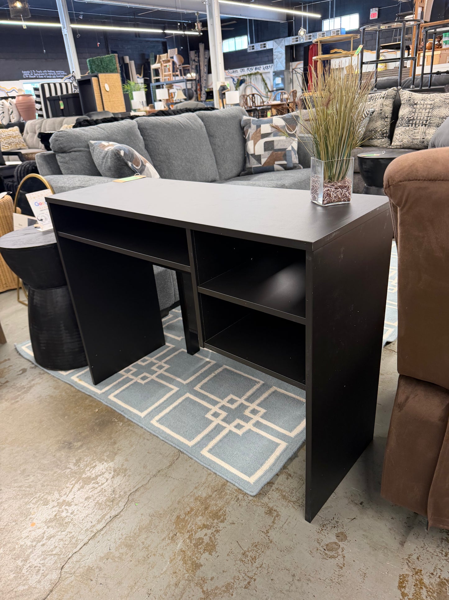 student desk wide black