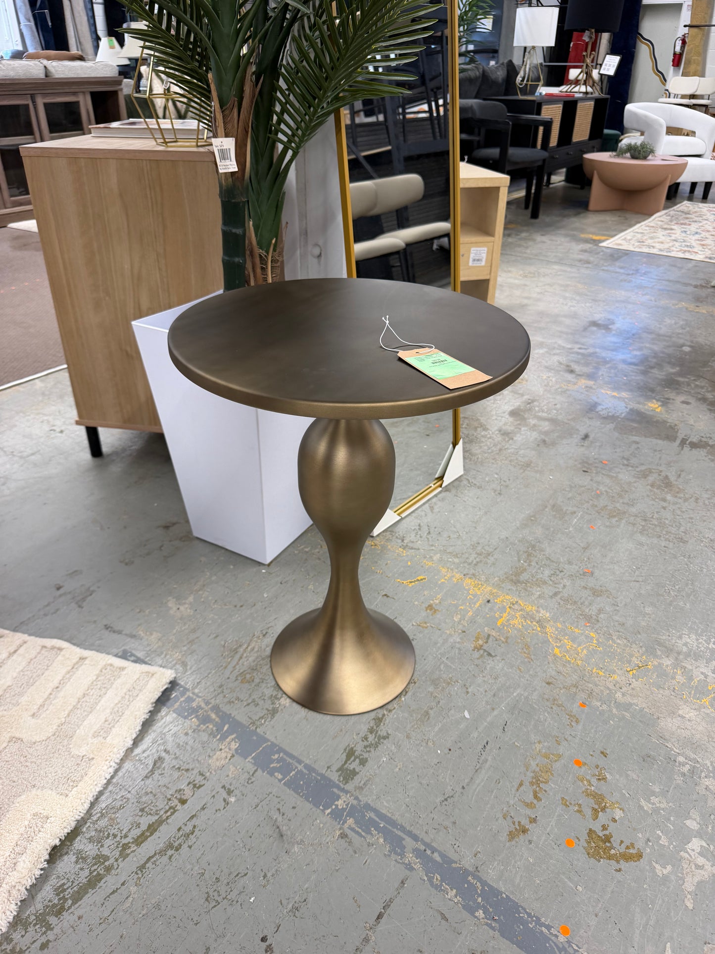 LumiSource 24" Ashland Metal Accent Table Matte Golden Bronze — Already assembled – no box, no hassle. Retail: $150.99