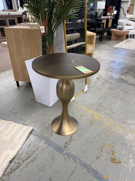 LumiSource 24" Ashland Metal Accent Table Matte Golden Bronze — Already assembled – no box, no hassle. Retail: $150.99