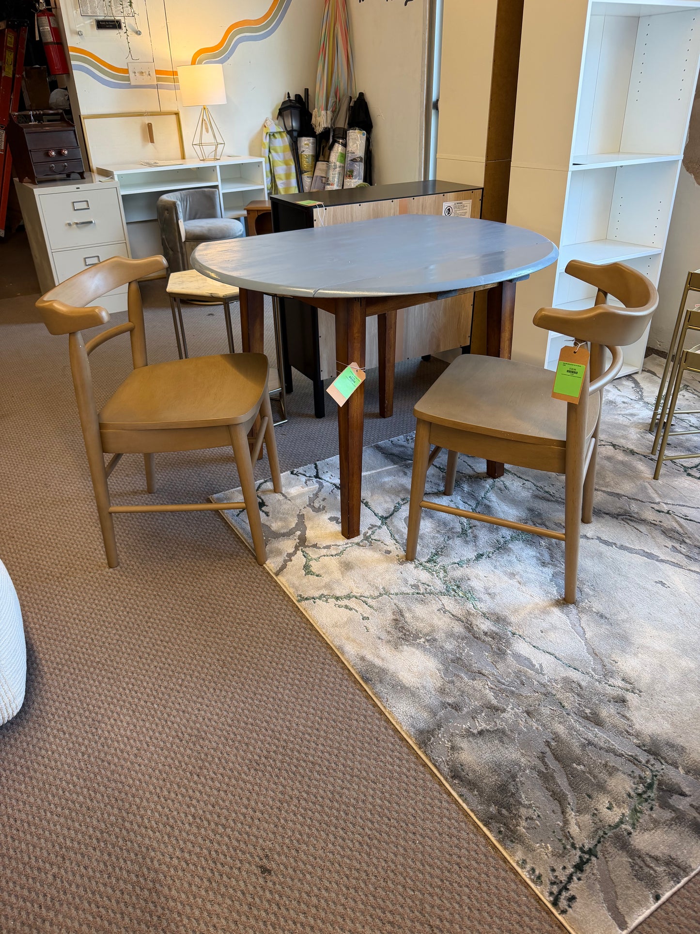 Gray Painted Drop Leaf Table *donated