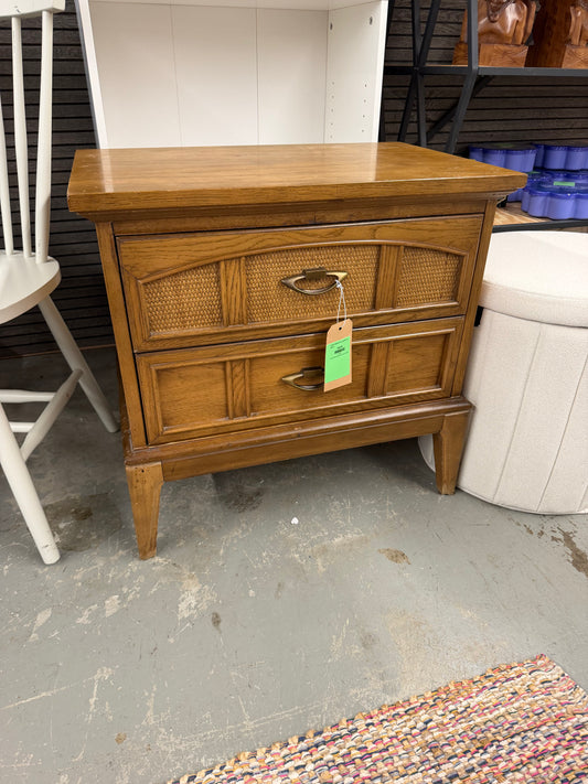 2 Drawer Nightstand Side Table Mid Mod *donated