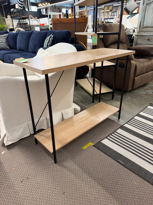 Wood and Metal Console Table Natural - Room Essentials — Retail: $55 | Highly Rated