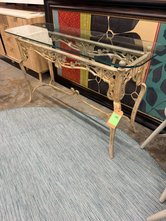 Glass and Metal Sideboard Console *donated