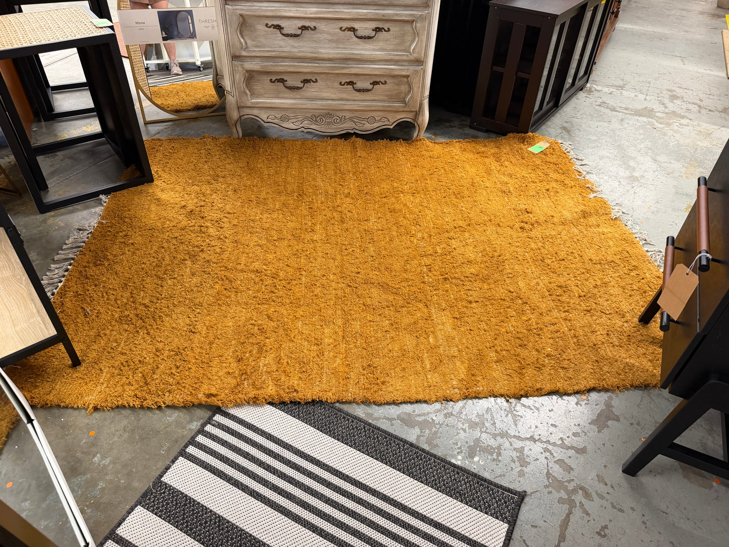 Burnt Orange Fringe Rug *donated