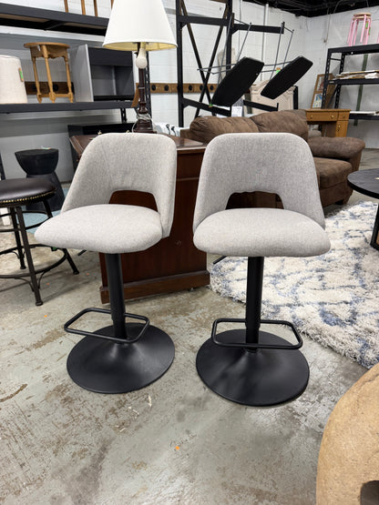 Grey Swivel Barstool Set of 2 *donated