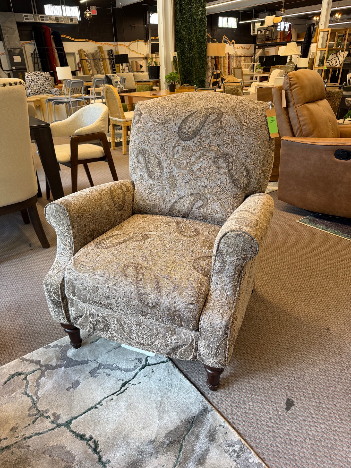 Paisley Wingback Recliner *donated