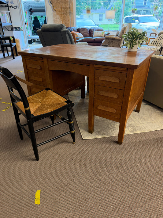 Solid Wood Desk with Drawers *donated, used condition