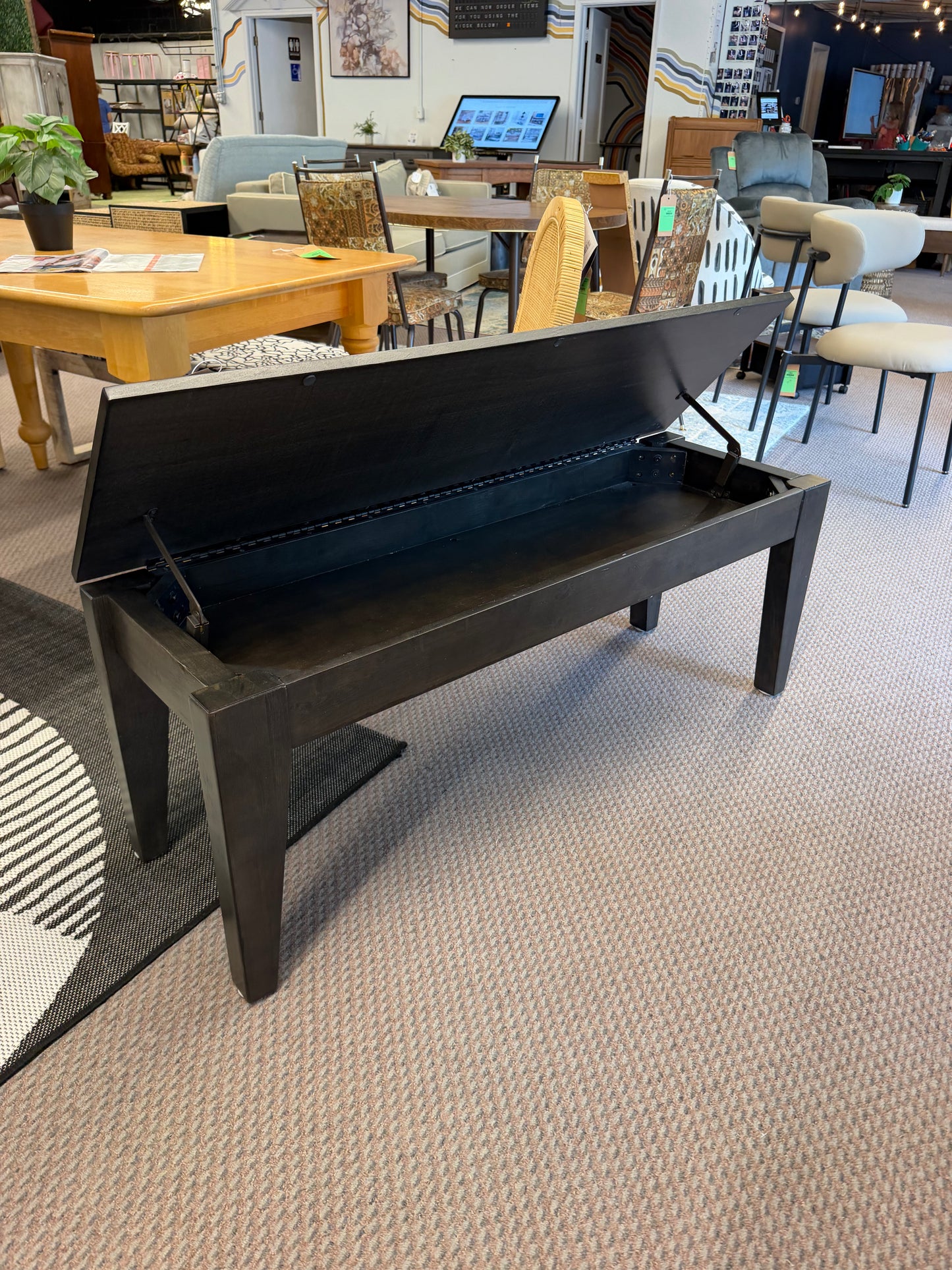 Wood Storage Bench