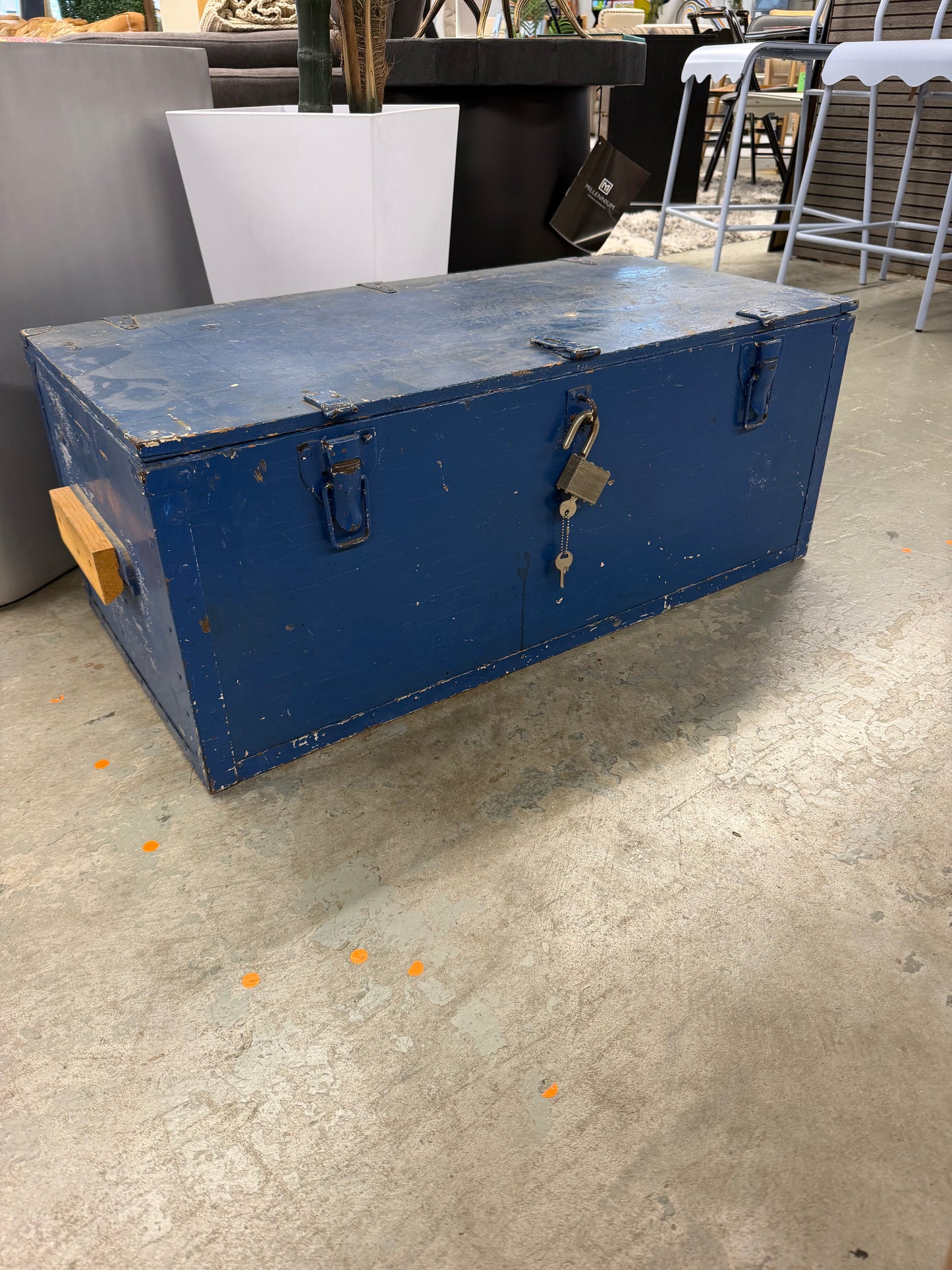 Decorative Old Blue Trunk *donated