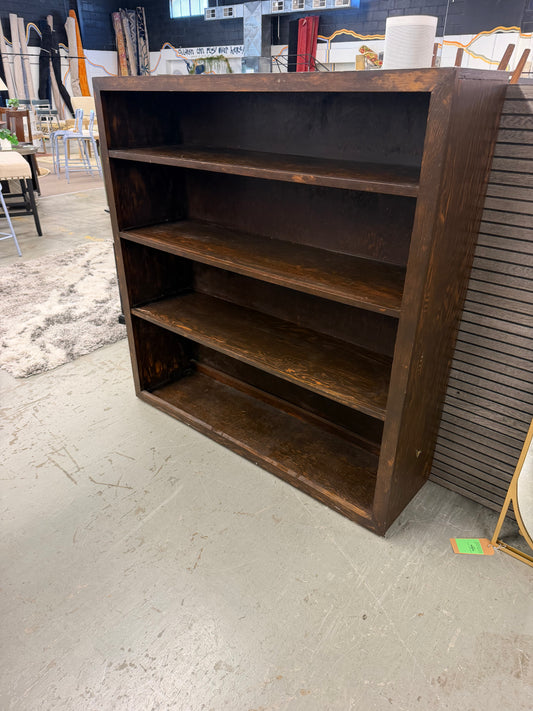 48 x 13 x 49 Dark Stain Solid Wood Bookcase Shelf *donated