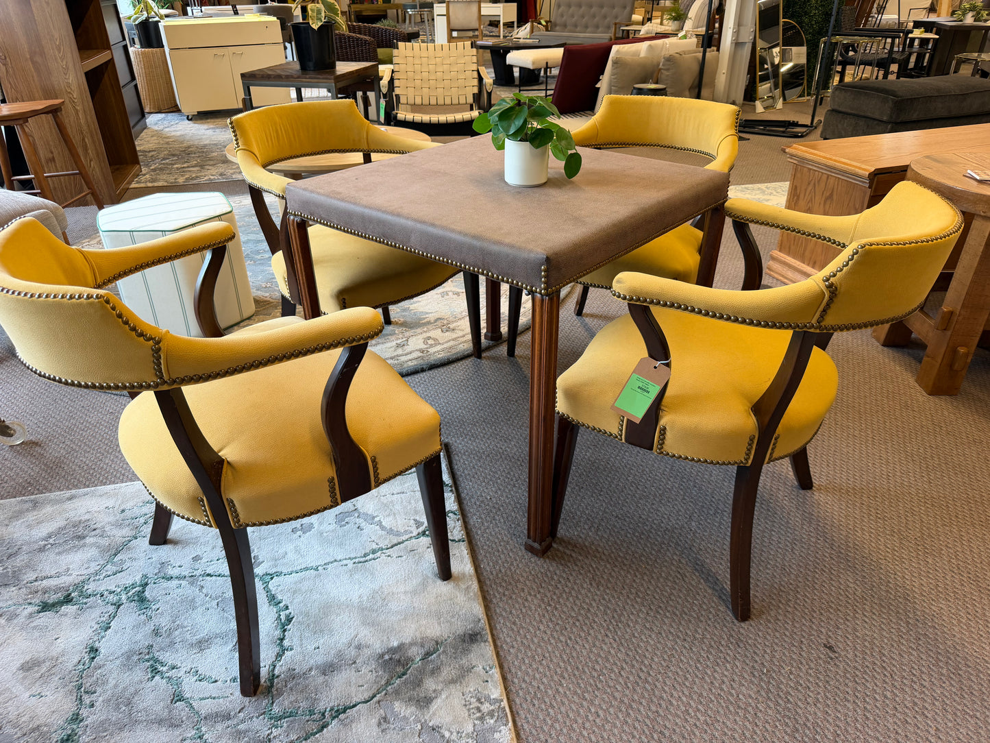 Vintage Card Table with 4 Armchairs *donated SLIGHT WOBBLE