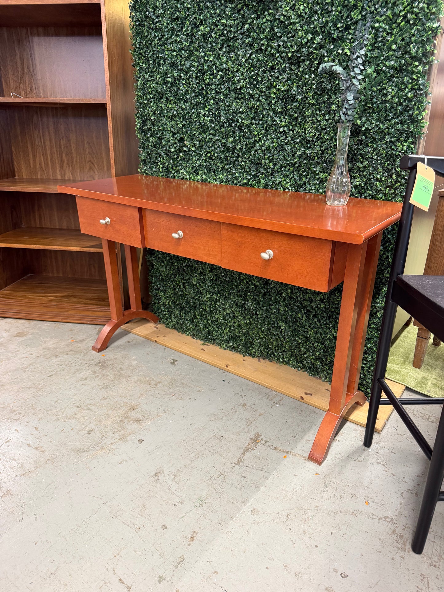 3 Drawer Wood Console Table *donated Scratched