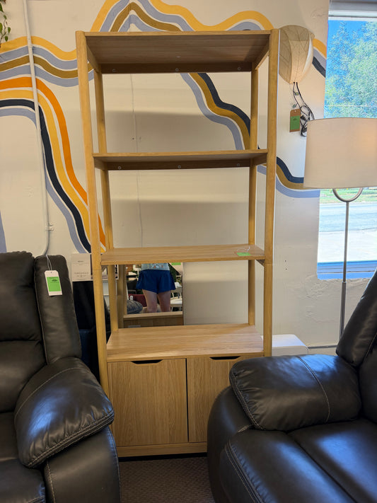 Scandi Bookcase Shelf with Storage