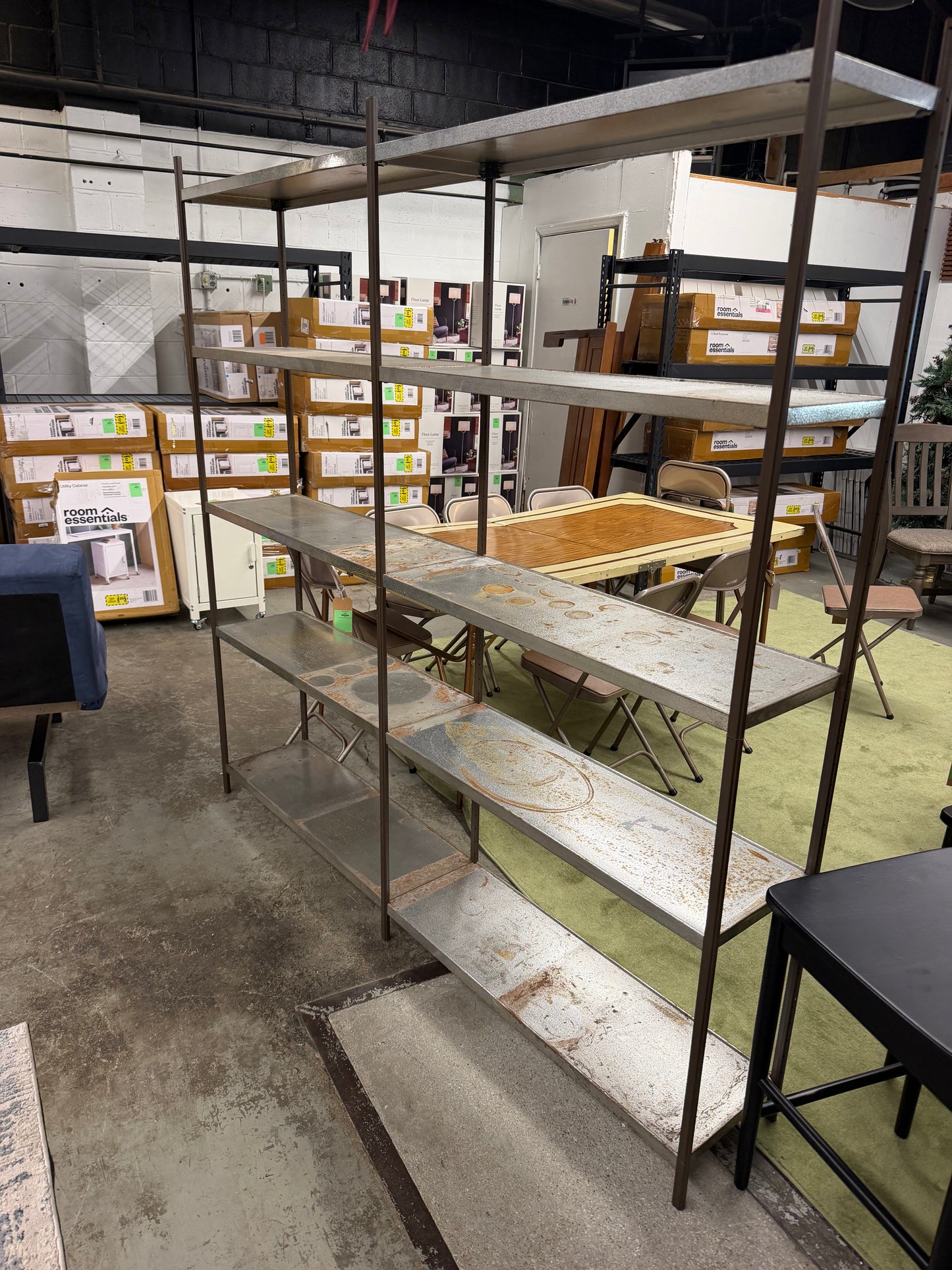 Rustic Metal Shelving *donated