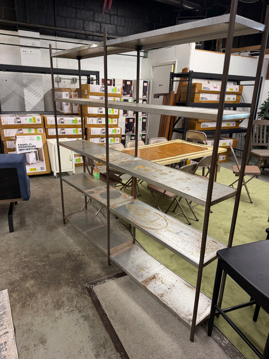 Rustic Metal Shelving *donated