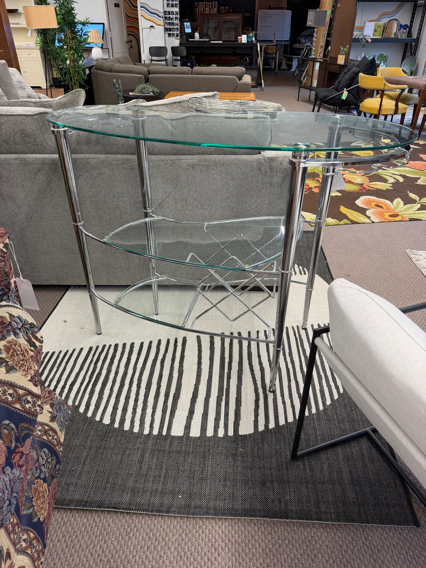 3 Tier Glass Shelf Bar *donated