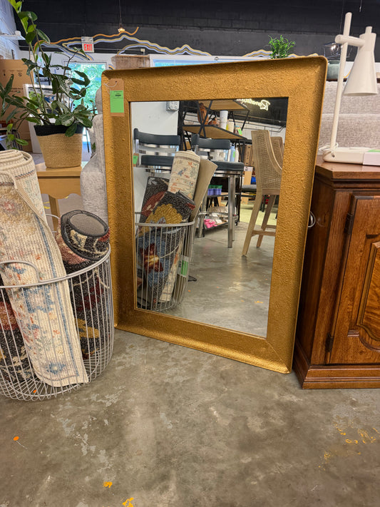 Metal Plated Gold Framed Mirror