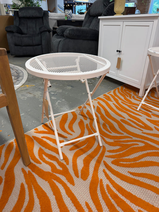 Accent Metal Patio Table Retail: $40