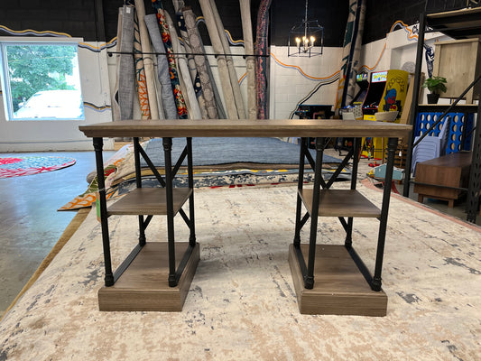 Conway Wood Writing Desk with Storage Gray - Threshold | Retail Price: $200