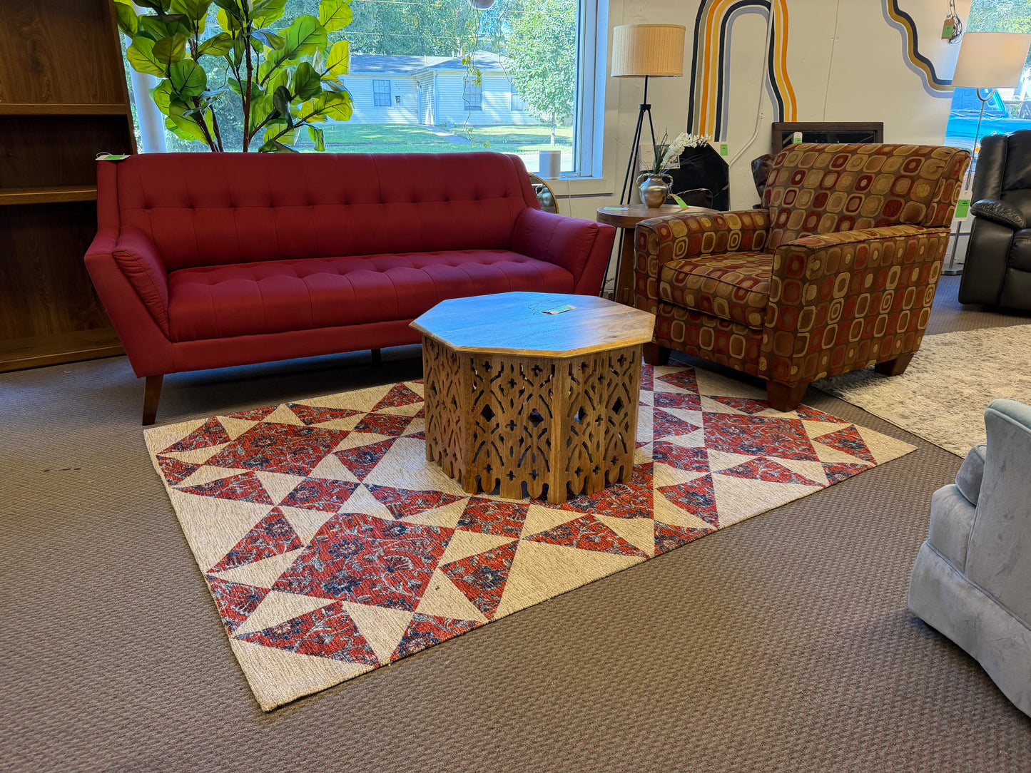 Red Mid Century Sofa *Donated