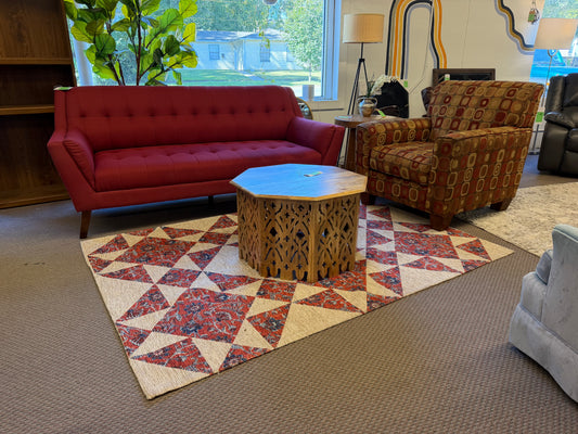 Red Mid Century Sofa *Donated