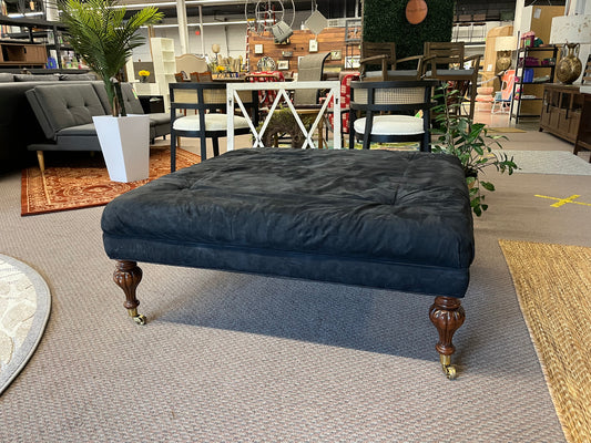 Large Black Rolling Ottoman *donated