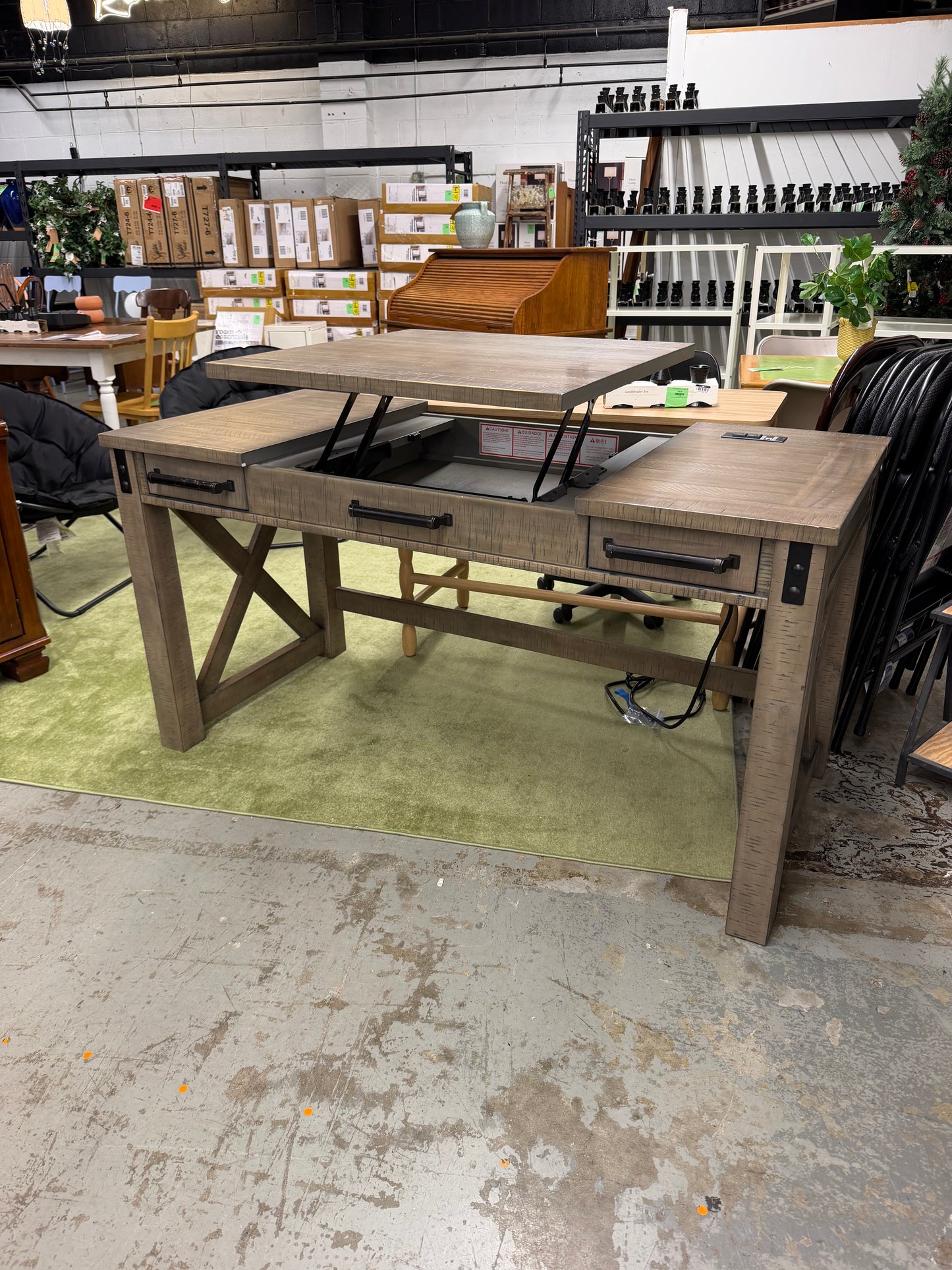Ashley Aldwin Office Lift Coffee Table Desk Retail: $515+ *donated