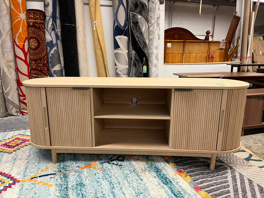 Chloe Modern Reeded 60" TV Stand - Coastal Oak | Retail Price: $375