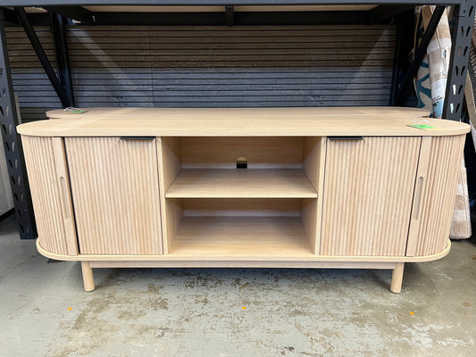 Chloe Modern Reeded 60" TV Stand - Mocha | Retail Price: $352
