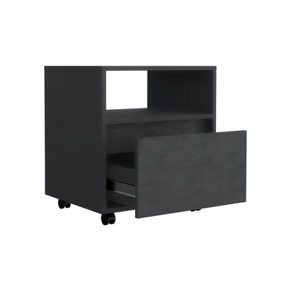 Milford 2 Piece Bedroom Set, Nightstand + Dresser, Black Wengue Finish