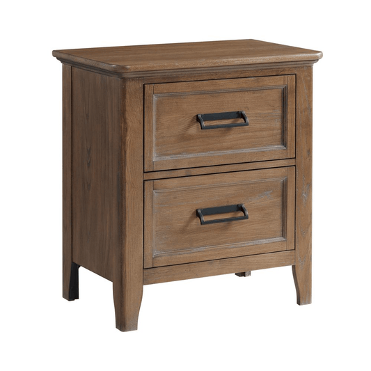 Nightstand, 2 Drawer in Harvest Brown