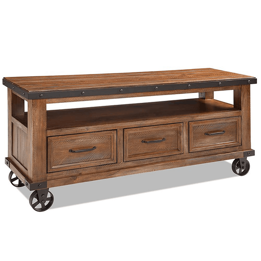 Taos Tv Console, Multi Colored Brown Canyon Finish