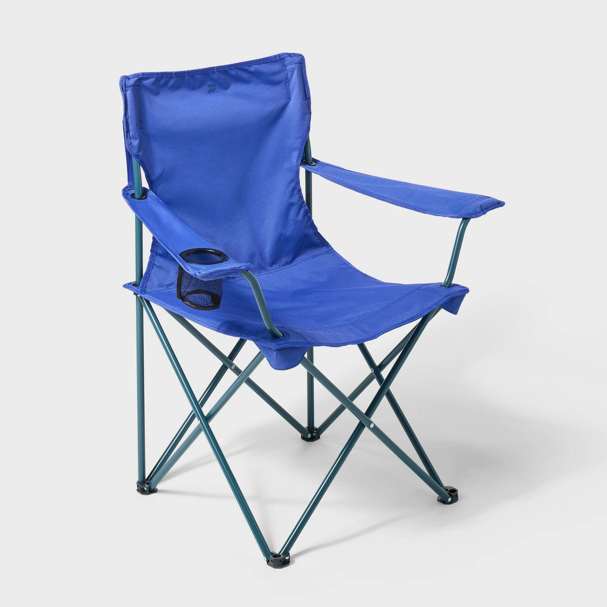 blue camping chair - stock photo