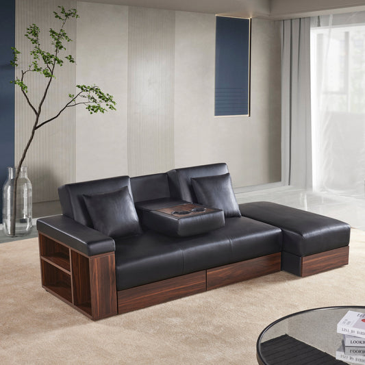 Multi-functional sofa, can sit, lie down, with storage box and drawer,