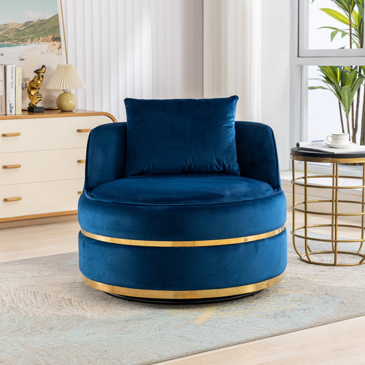 360 Degree Swivel Accent Chair Velvet Modern Upholstered Barrel Chair