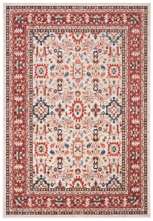 5 x 7 Area Rug Charleston in Ivory / Red - CHL412A | ID 14582