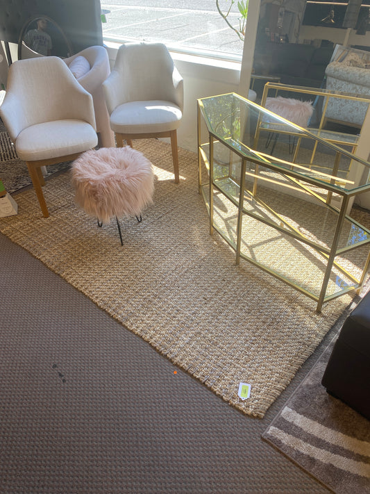 Neutral woven rug