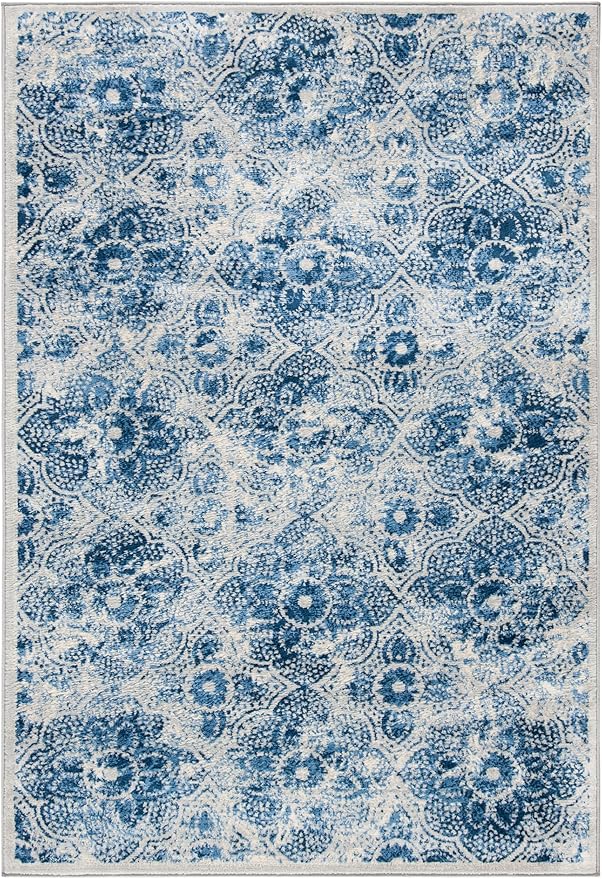 5 x 7 Area Rug SAFAVIEH Martha Stewart Lotus Cream / Blue | ID 14438