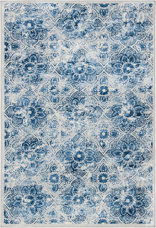 5 x 7 Area Rug SAFAVIEH Martha Stewart Lotus Cream / Blue | ID 14438