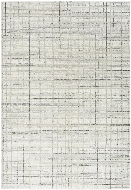 5 x 7 Area Rug Northport Power Loomed in Ivory / Grey | ID 14555
