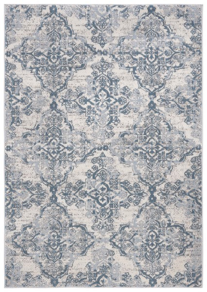 5 x 7 Area Rug Martha Stewart Contemporary in Ivory / Light Blue | ID 14541