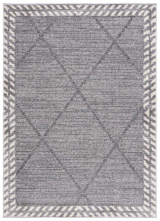 5 x 7 Area Rug Martha Stewart Lucia Shag in Grey / Ivory - MSR0752F | ID 14578