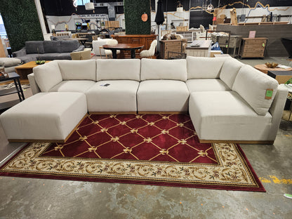 Henredon Murphy Fabric Modular Sectional with Ottoman - Retail Price: $1999.99