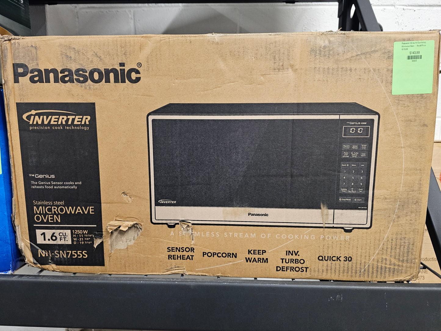 Panasonic 1.6 cu. ft. Countertop Microwave Oven -  - Retail Price: $179.99